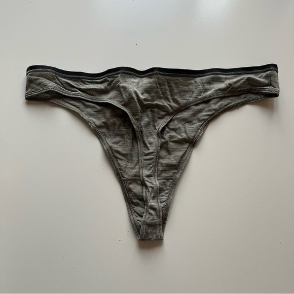 allbirds Trino Thong Underwear Panty‎ Wool Blend Boulder Gray 3X NWT - Picture 8 of 11